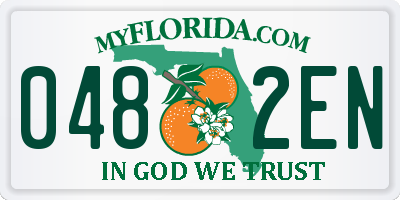 FL license plate 0482EN
