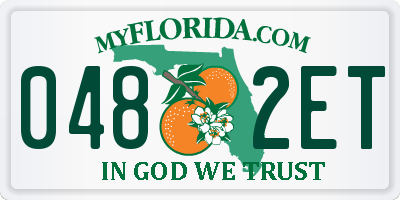 FL license plate 0482ET