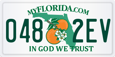 FL license plate 0482EV
