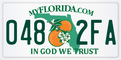 FL license plate 0482FA