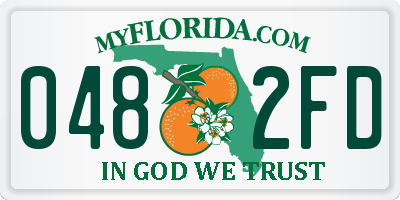 FL license plate 0482FD
