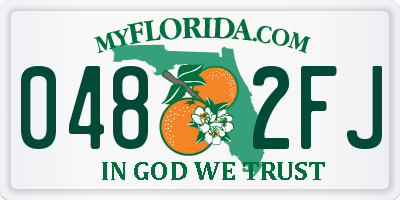 FL license plate 0482FJ