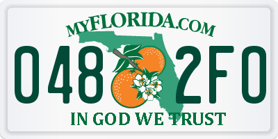FL license plate 0482FO