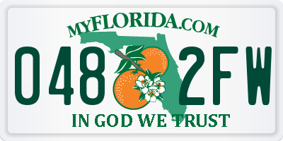 FL license plate 0482FW