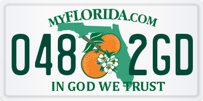 FL license plate 0482GD