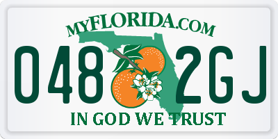 FL license plate 0482GJ
