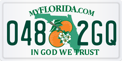 FL license plate 0482GQ