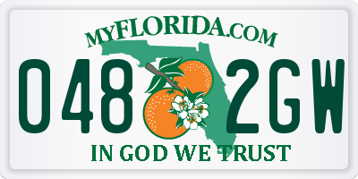 FL license plate 0482GW
