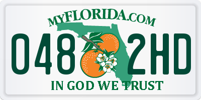 FL license plate 0482HD