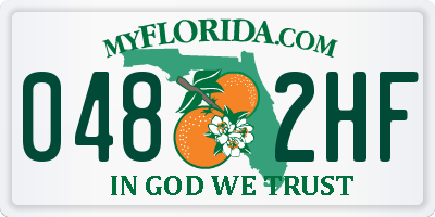 FL license plate 0482HF