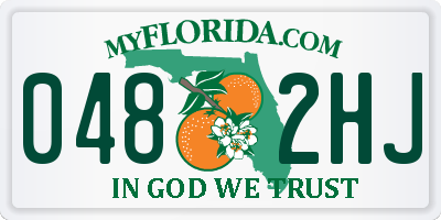 FL license plate 0482HJ