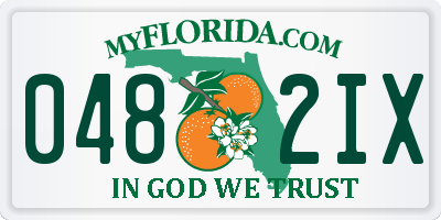 FL license plate 0482IX