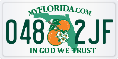 FL license plate 0482JF