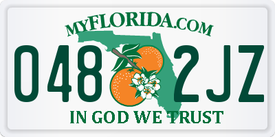 FL license plate 0482JZ
