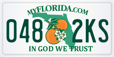 FL license plate 0482KS