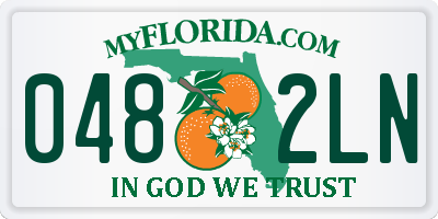 FL license plate 0482LN