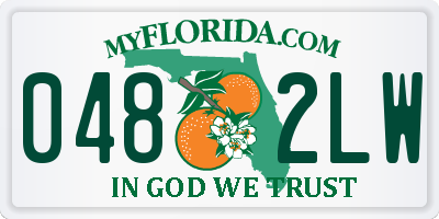 FL license plate 0482LW
