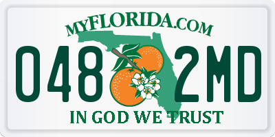 FL license plate 0482MD