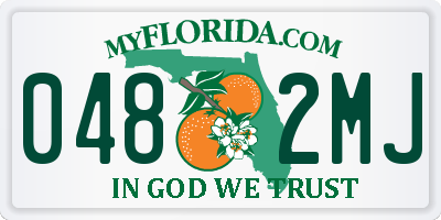 FL license plate 0482MJ