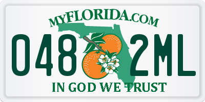 FL license plate 0482ML