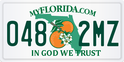 FL license plate 0482MZ