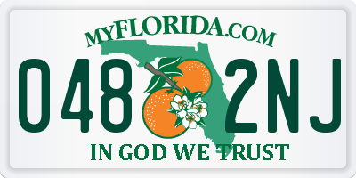 FL license plate 0482NJ