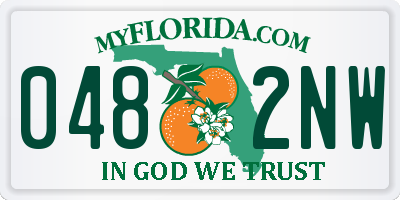 FL license plate 0482NW