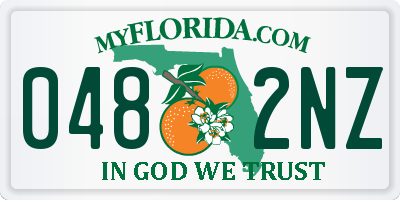 FL license plate 0482NZ