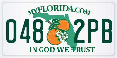 FL license plate 0482PB