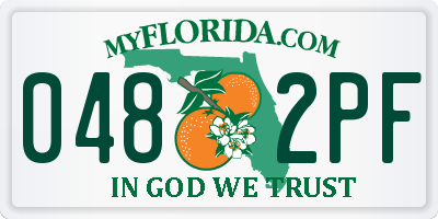FL license plate 0482PF