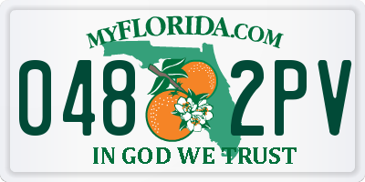 FL license plate 0482PV