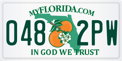FL license plate 0482PW