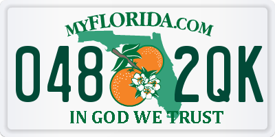 FL license plate 0482QK
