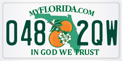 FL license plate 0482QW
