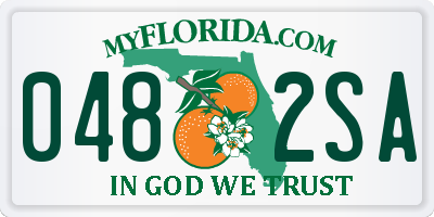 FL license plate 0482SA