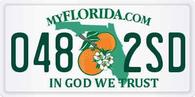 FL license plate 0482SD