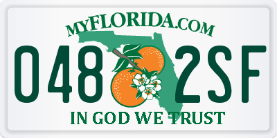 FL license plate 0482SF