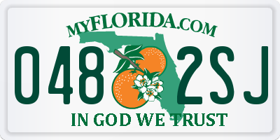 FL license plate 0482SJ