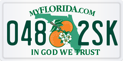 FL license plate 0482SK