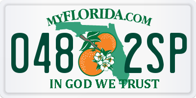 FL license plate 0482SP
