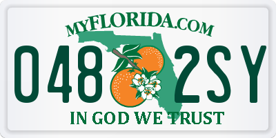 FL license plate 0482SY