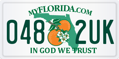FL license plate 0482UK