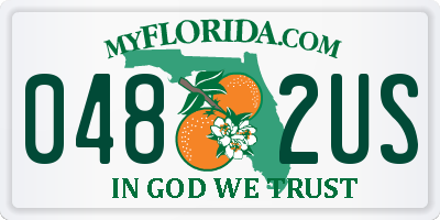 FL license plate 0482US