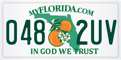 FL license plate 0482UV