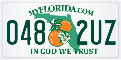 FL license plate 0482UZ