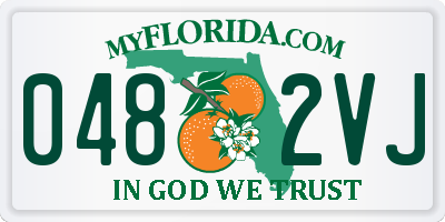 FL license plate 0482VJ