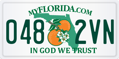 FL license plate 0482VN