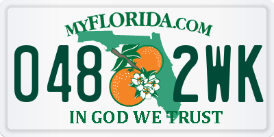 FL license plate 0482WK