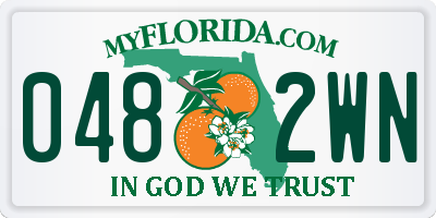 FL license plate 0482WN