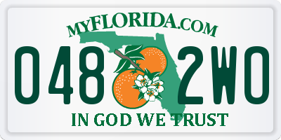 FL license plate 0482WO